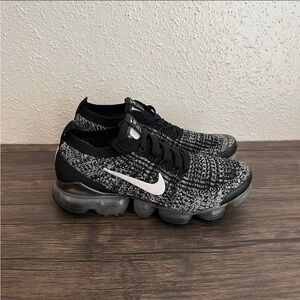 Nike Air VaporMax FlyKnit 3 Oreo Black White Athletic Shoes Womens 5.5 AJ6910001